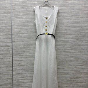 Schiaparelli linen sleeveless dress